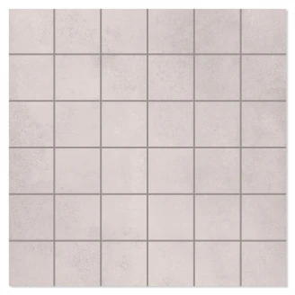 Mosaik Klinker Belite Ljusgrå Blank-Polerad Rak 30x30 (5x5) cm